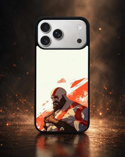 Fierce Warrior Phone Case - Bold Red & White Fighter Print for iPhone, Samsung, Pixel, OnePlus & Vivo