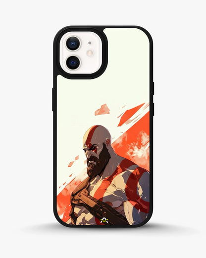 Fierce Warrior Phone Case - Bold Red & White Fighter Print for iPhone, Samsung, Pixel, OnePlus & Vivo