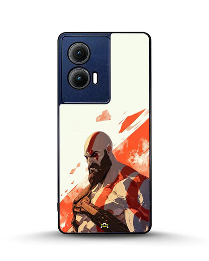 Fierce Warrior Phone Case - Bold Red & White Fighter Print for iPhone, Samsung, Pixel, OnePlus & Vivo
