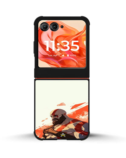 Fierce Warrior Phone Case - Bold Red & White Fighter Print for iPhone, Samsung, Pixel, OnePlus & Vivo