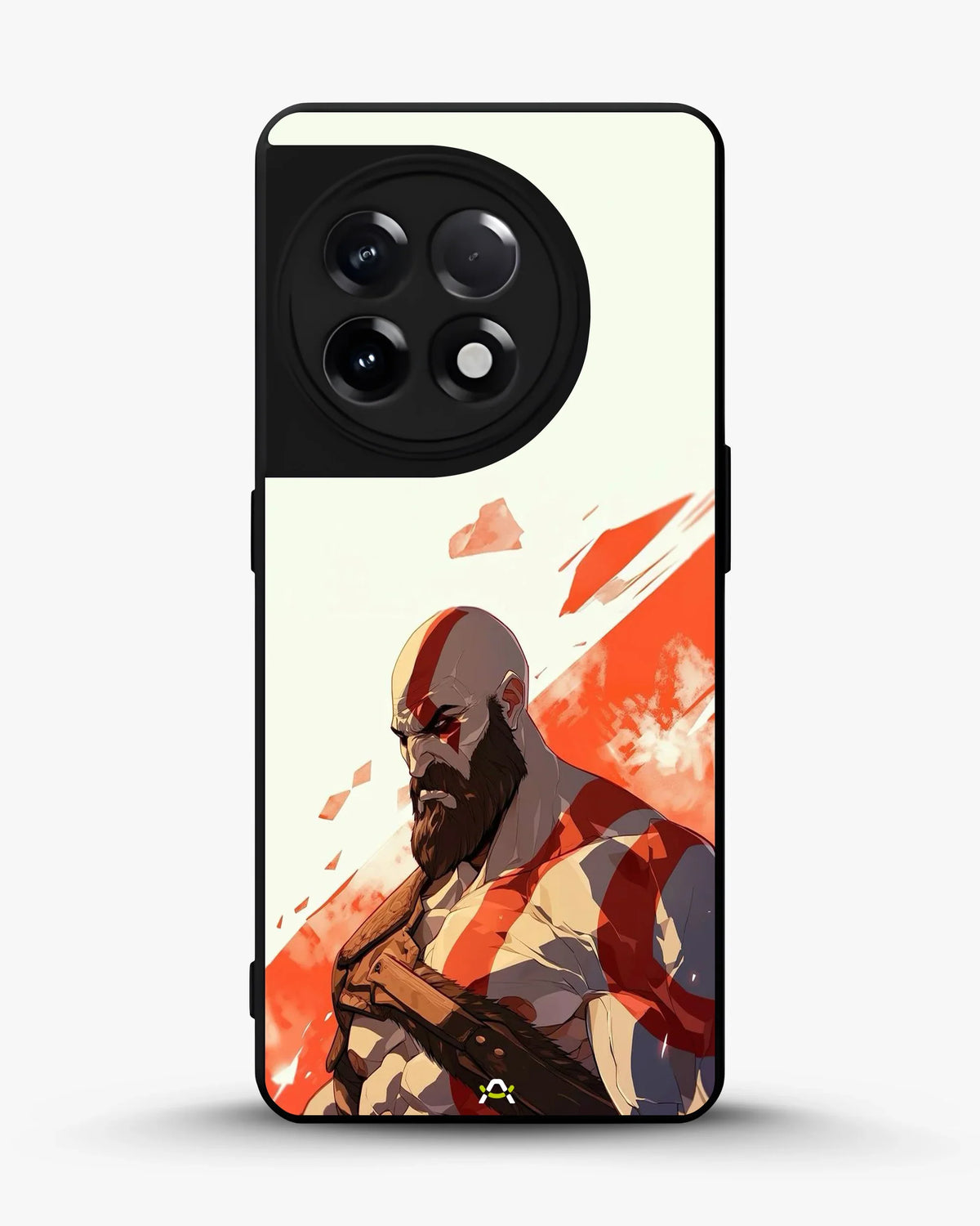 Fierce Warrior Phone Case - Bold Red & White Fighter Print for iPhone, Samsung, Pixel, OnePlus & Vivo