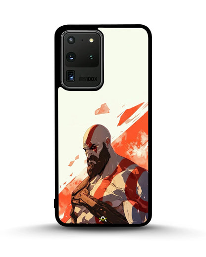 Fierce Warrior Phone Case - Bold Red & White Fighter Print for iPhone, Samsung, Pixel, OnePlus & Vivo