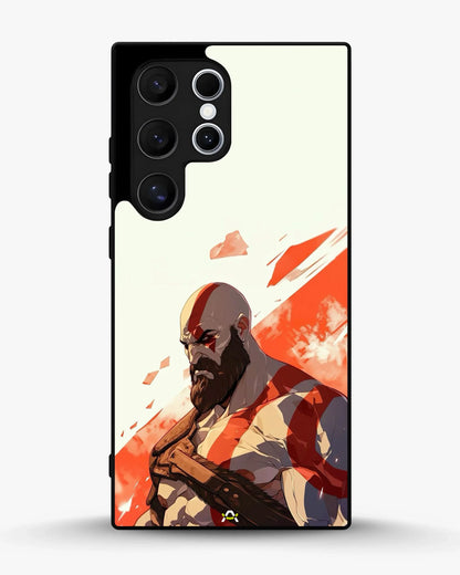 Fierce Warrior Phone Case - Bold Red & White Fighter Print for iPhone, Samsung, Pixel, OnePlus & Vivo