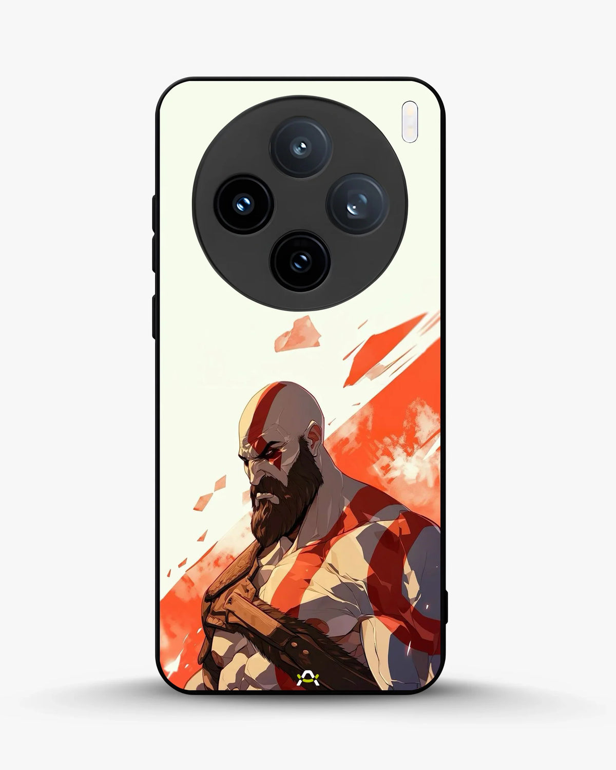 Fierce Warrior Phone Case - Bold Red & White Fighter Print for iPhone, Samsung, Pixel, OnePlus & Vivo