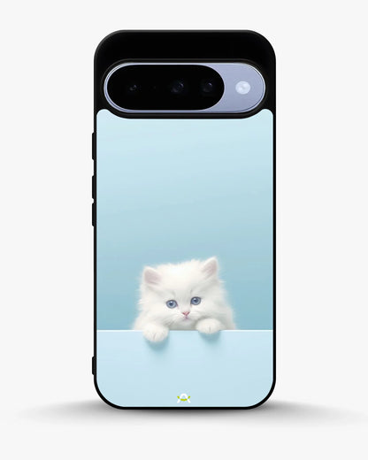Fluffy Kitten Face Phone Case - Cute Baby Blue Print for iPhone, Samsung, Pixel, OnePlus & Vivo