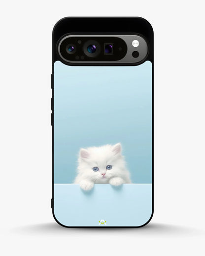 Fluffy Kitten Face Phone Case - Cute Baby Blue Print for iPhone, Samsung, Pixel, OnePlus & Vivo