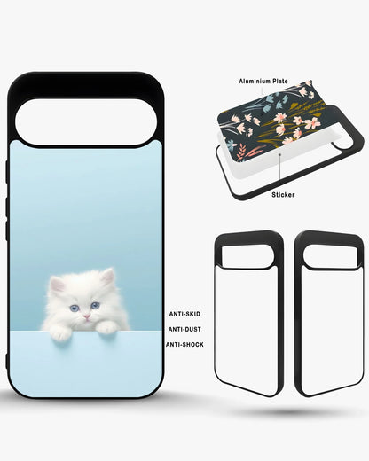 Fluffy Kitten Face Phone Case - Cute Baby Blue Print for iPhone, Samsung, Pixel, OnePlus & Vivo