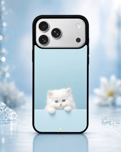 Fluffy Kitten Face Phone Case - Cute Baby Blue Print for iPhone, Samsung, Pixel, OnePlus & Vivo