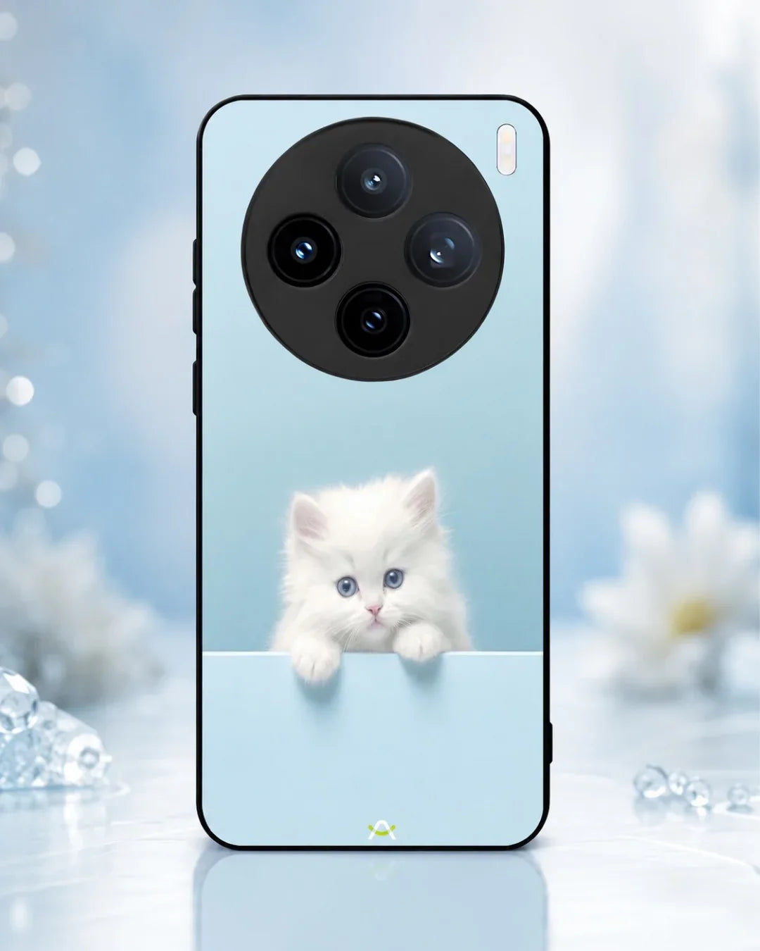 Fluffy Kitten Face Phone Case - Cute Baby Blue Print for iPhone, Samsung, Pixel, OnePlus & Vivo