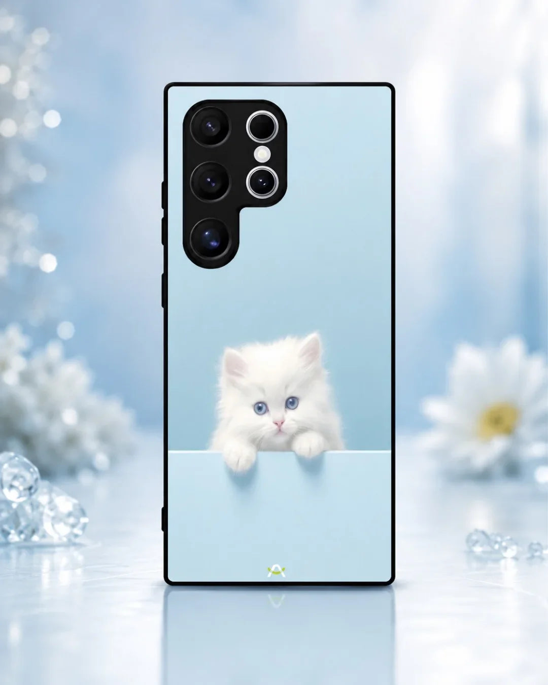 Fluffy Kitten Face Phone Case - Cute Baby Blue Print for iPhone, Samsung, Pixel, OnePlus & Vivo