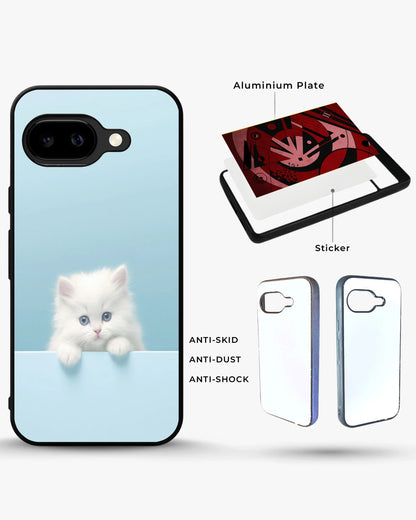 Fluffy Kitten Face Phone Case - Cute Baby Blue Print for iPhone, Samsung, Pixel, OnePlus & Vivo
