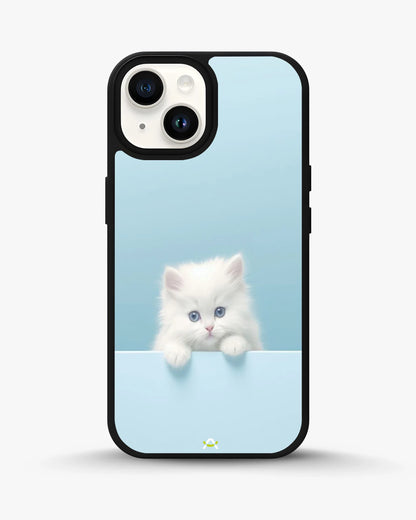 Fluffy Kitten Face Phone Case - Cute Baby Blue Print for iPhone, Samsung, Pixel, OnePlus & Vivo