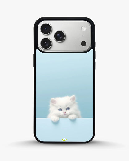 Fluffy Kitten Face Phone Case - Cute Baby Blue Print for iPhone, Samsung, Pixel, OnePlus & Vivo