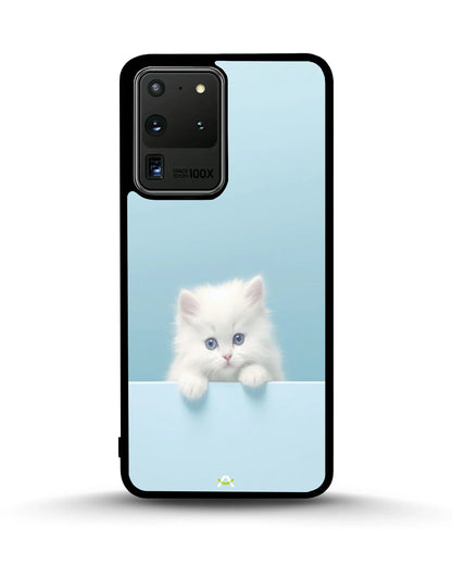 Fluffy Kitten Face Phone Case - Cute Baby Blue Print for iPhone, Samsung, Pixel, OnePlus & Vivo