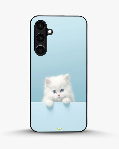 Fluffy Kitten Face Phone Case - Cute Baby Blue Print for iPhone, Samsung, Pixel, OnePlus & Vivo