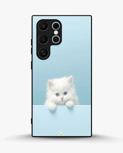 Fluffy Kitten Face Phone Case - Cute Baby Blue Print for iPhone, Samsung, Pixel, OnePlus & Vivo
