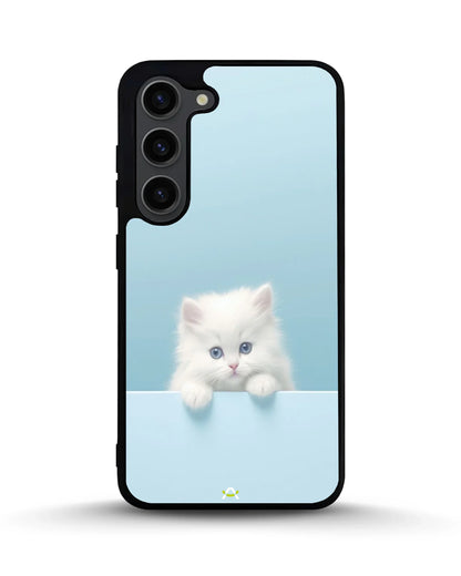 Fluffy Kitten Face Phone Case - Cute Baby Blue Print for iPhone, Samsung, Pixel, OnePlus & Vivo