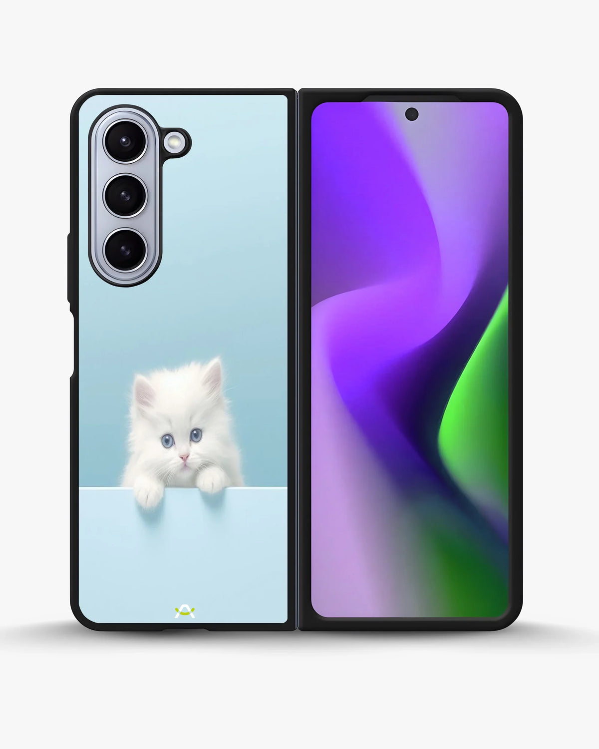 Fluffy Kitten Face Phone Case - Cute Baby Blue Print for iPhone, Samsung, Pixel, OnePlus & Vivo