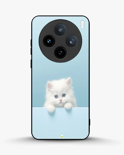 Fluffy Kitten Face Phone Case - Cute Baby Blue Print for iPhone, Samsung, Pixel, OnePlus & Vivo