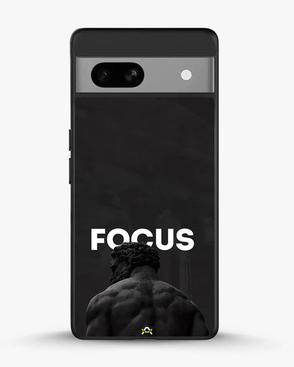 Focus Statue Phone Case - Bold Black Motivational Print for iPhone, Samsung, Pixel, OnePlus & Vivo