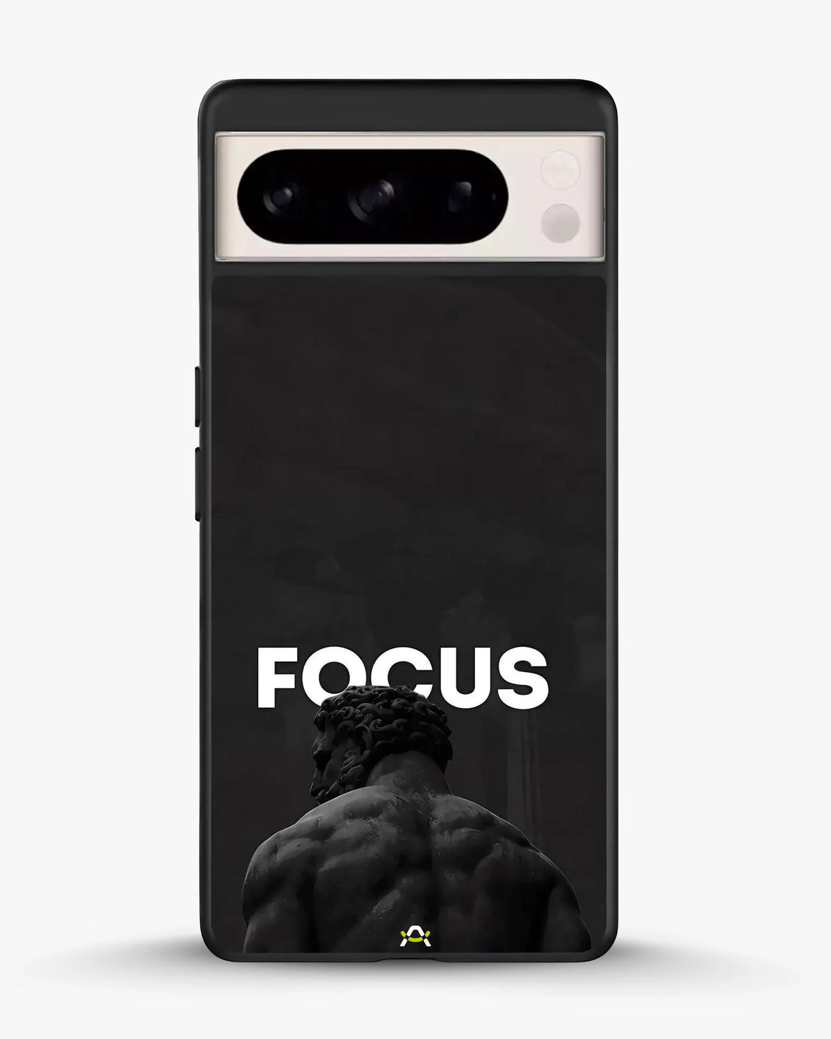 Focus Statue Phone Case - Bold Black Motivational Print for iPhone, Samsung, Pixel, OnePlus & Vivo