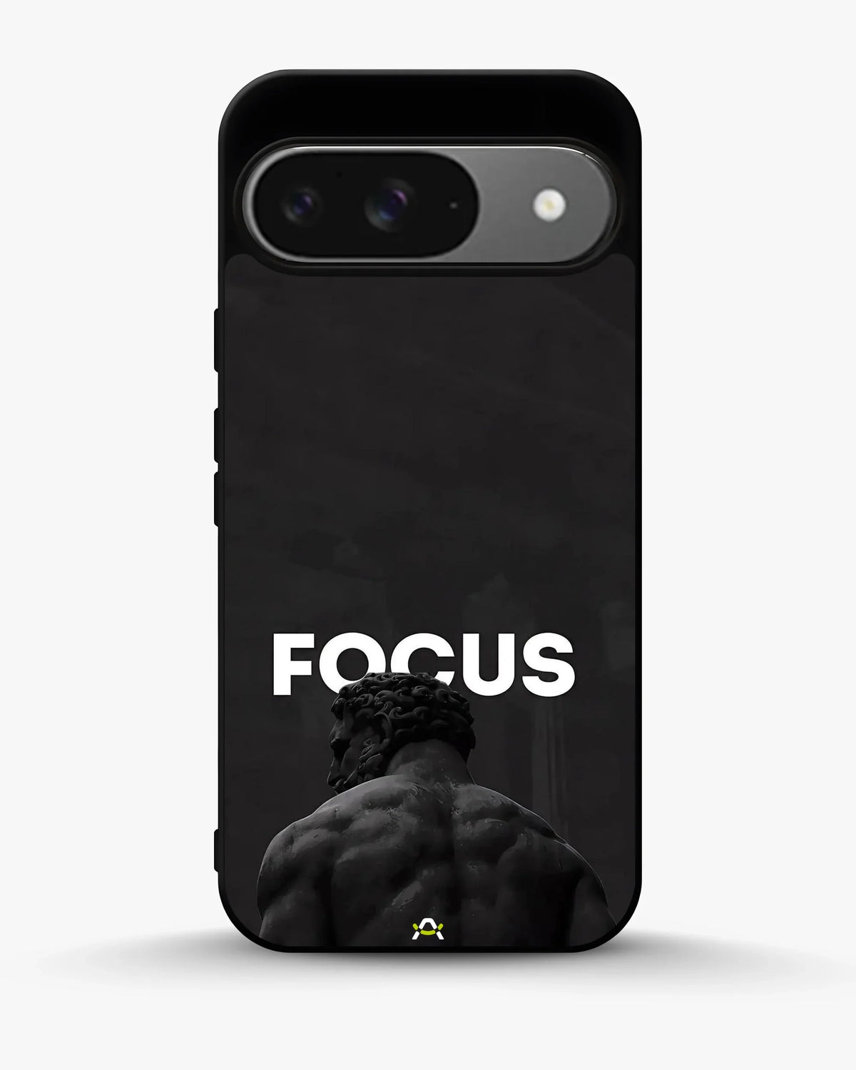 Focus Statue Phone Case - Bold Black Motivational Print for iPhone, Samsung, Pixel, OnePlus & Vivo