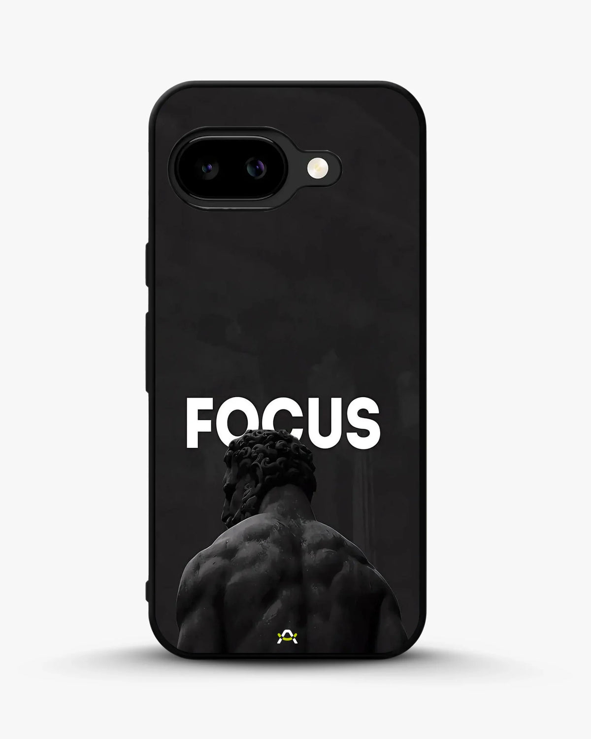Focus Statue Phone Case - Bold Black Motivational Print for iPhone, Samsung, Pixel, OnePlus & Vivo