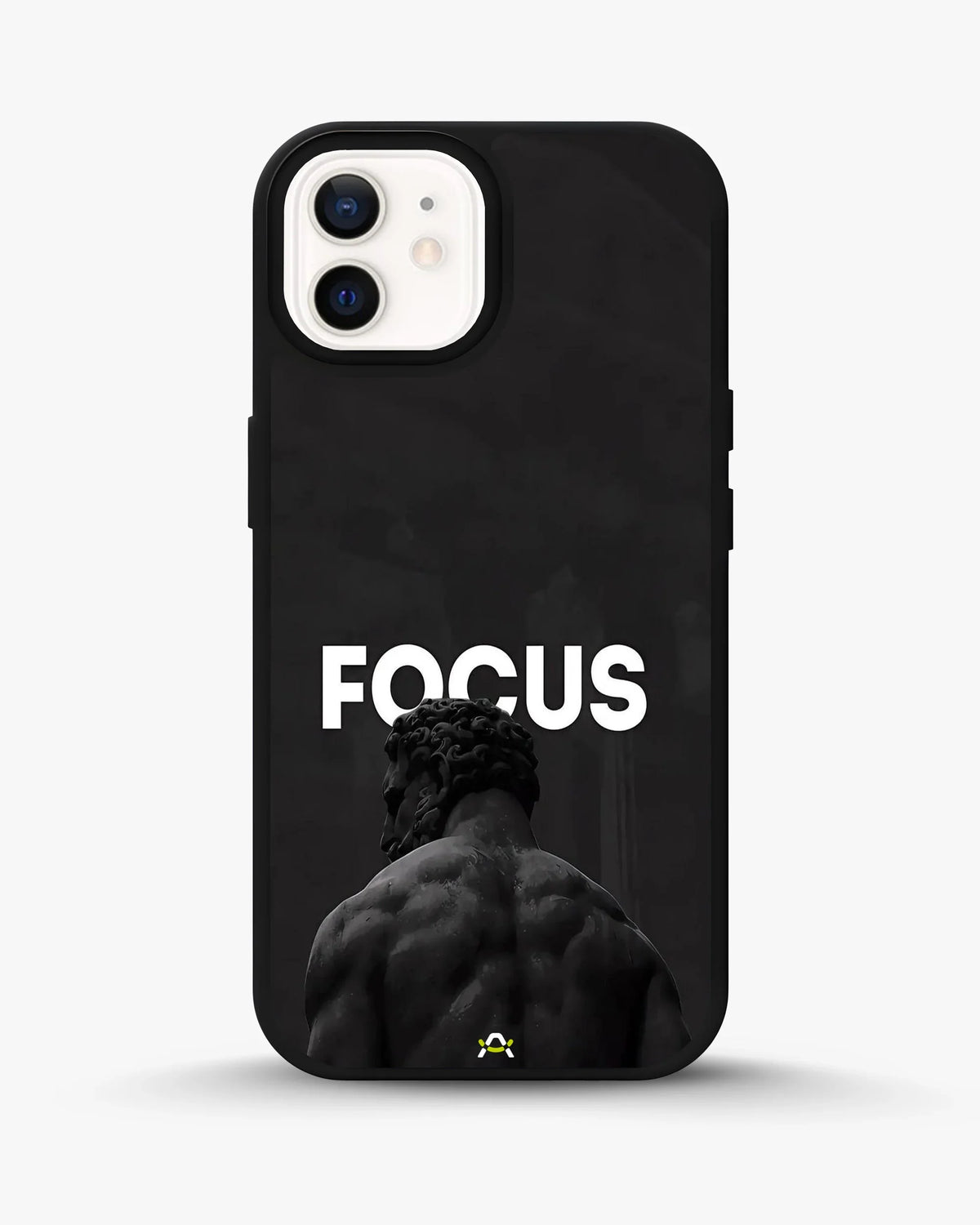 Focus Statue Phone Case - Bold Black Motivational Print for iPhone, Samsung, Pixel, OnePlus & Vivo
