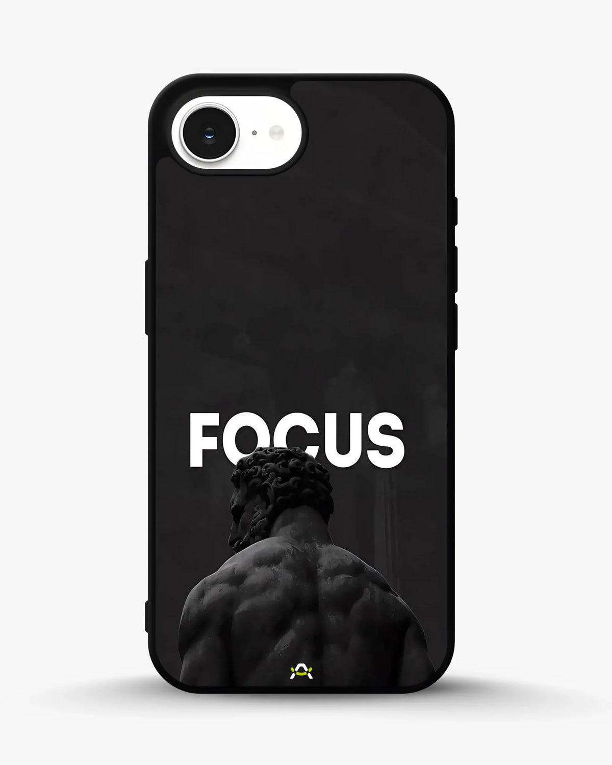 Focus Statue Phone Case - Bold Black Motivational Print for iPhone, Samsung, Pixel, OnePlus & Vivo