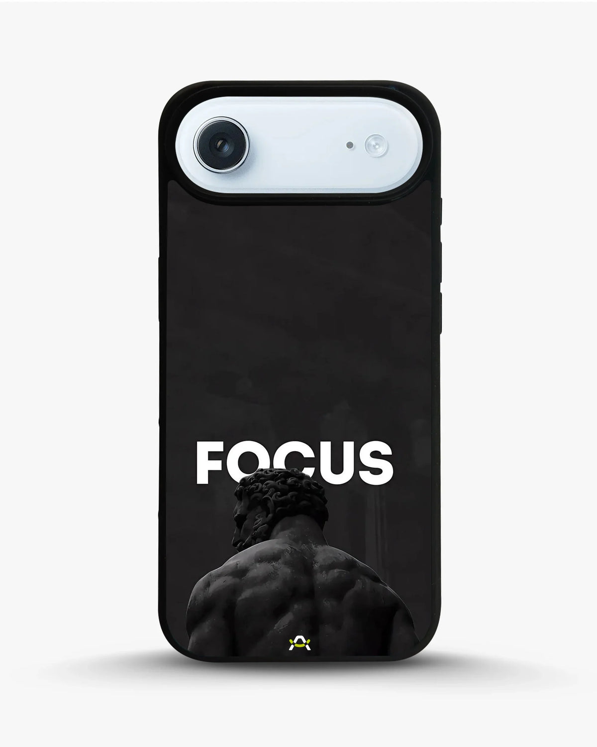 Focus Statue Phone Case - Bold Black Motivational Print for iPhone, Samsung, Pixel, OnePlus & Vivo