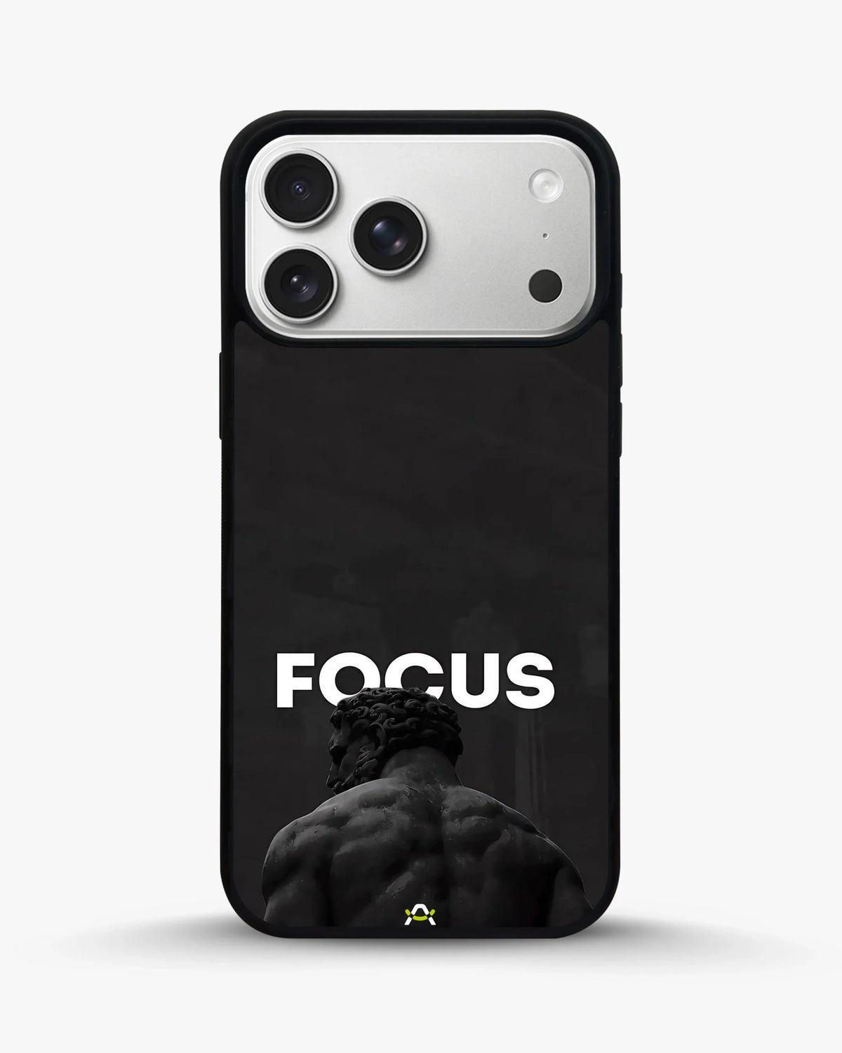 Focus Statue Phone Case - Bold Black Motivational Print for iPhone, Samsung, Pixel, OnePlus & Vivo
