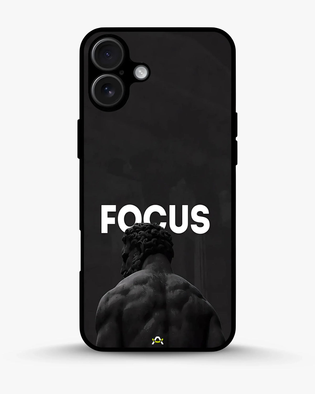Focus Statue Phone Case - Bold Black Motivational Print for iPhone, Samsung, Pixel, OnePlus & Vivo