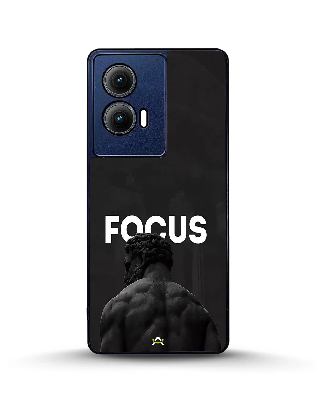 Focus Statue Phone Case - Bold Black Motivational Print for iPhone, Samsung, Pixel, OnePlus & Vivo