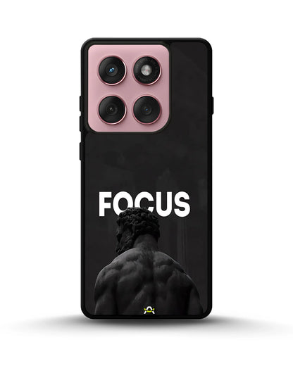 Focus Statue Phone Case - Bold Black Motivational Print for iPhone, Samsung, Pixel, OnePlus & Vivo