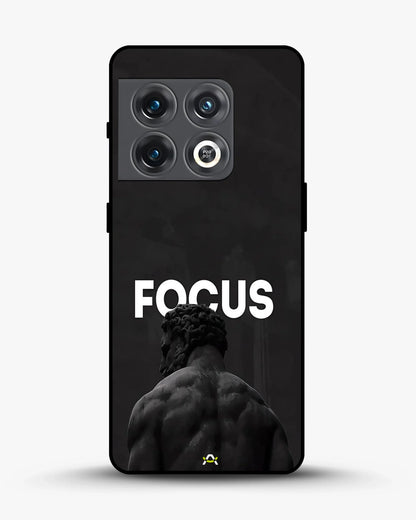 Focus Statue Phone Case - Bold Black Motivational Print for iPhone, Samsung, Pixel, OnePlus & Vivo
