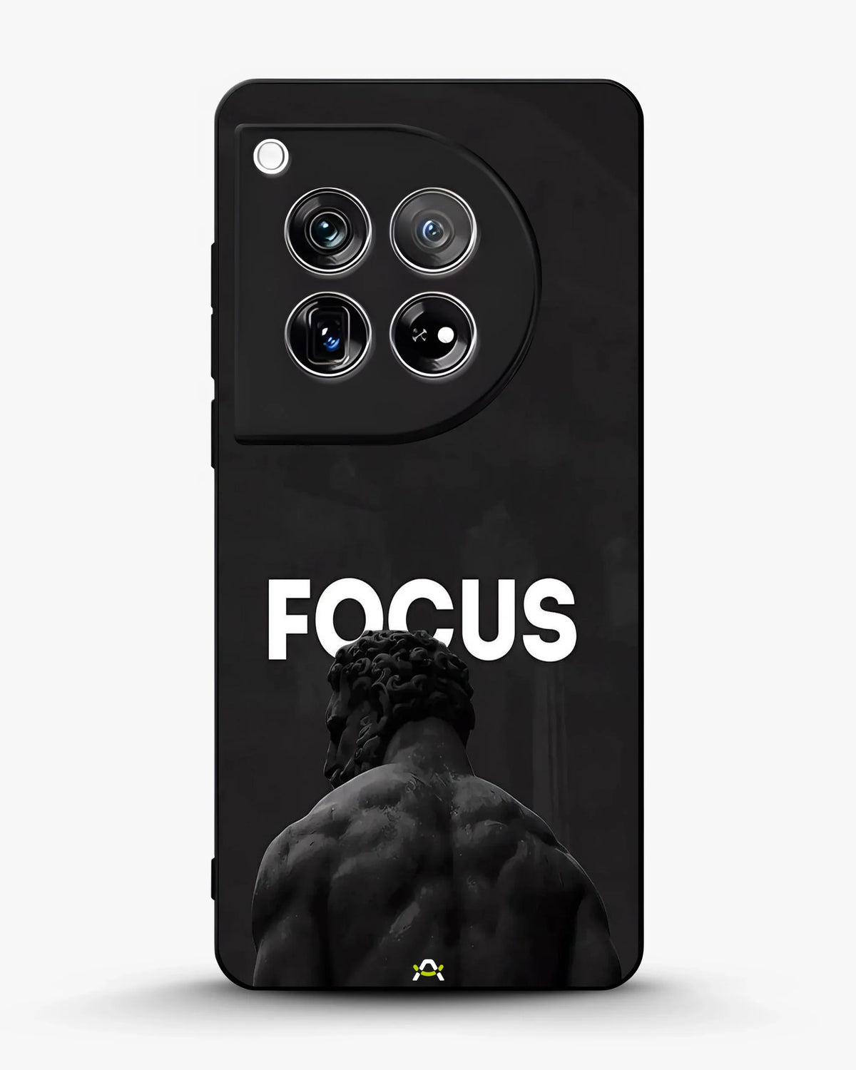 Focus Statue Phone Case - Bold Black Motivational Print for iPhone, Samsung, Pixel, OnePlus & Vivo