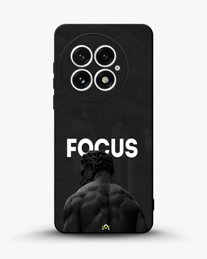 Focus Statue Phone Case - Bold Black Motivational Print for iPhone, Samsung, Pixel, OnePlus & Vivo