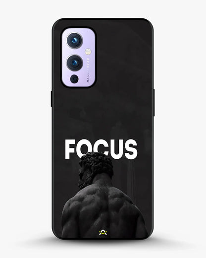 Focus Statue Phone Case - Bold Black Motivational Print for iPhone, Samsung, Pixel, OnePlus & Vivo