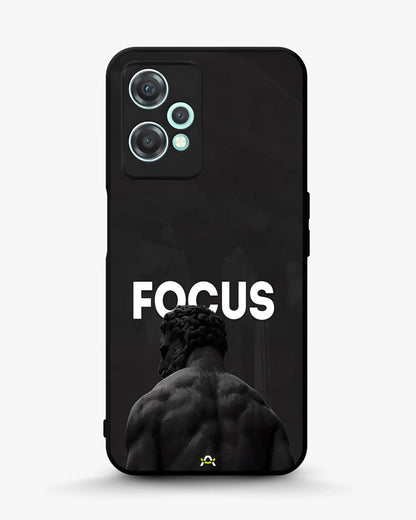 Focus Statue Phone Case - Bold Black Motivational Print for iPhone, Samsung, Pixel, OnePlus & Vivo