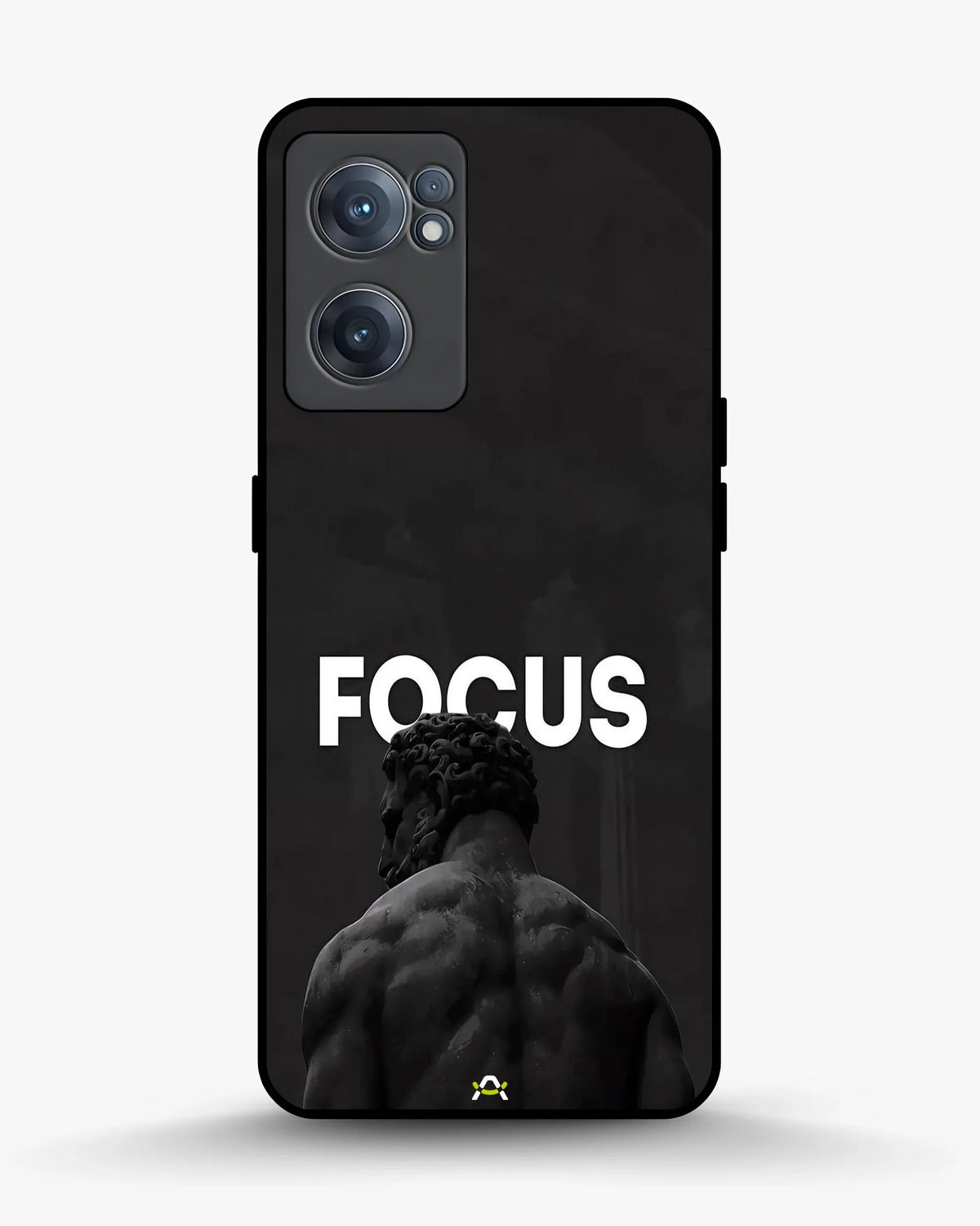 Focus Statue Phone Case - Bold Black Motivational Print for iPhone, Samsung, Pixel, OnePlus & Vivo