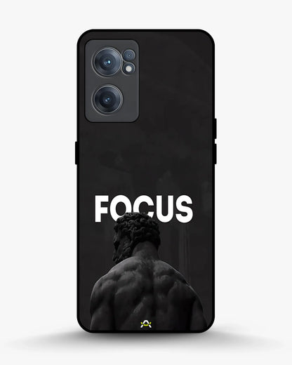 Focus Statue Phone Case - Bold Black Motivational Print for iPhone, Samsung, Pixel, OnePlus & Vivo
