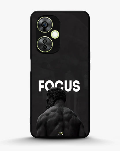 Focus Statue Phone Case - Bold Black Motivational Print for iPhone, Samsung, Pixel, OnePlus & Vivo