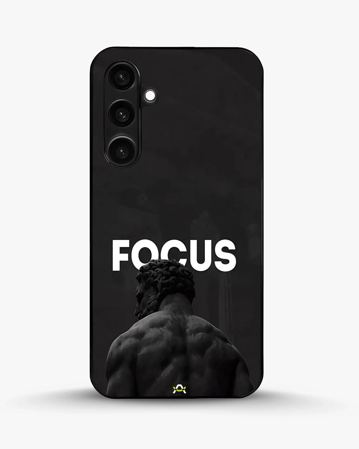 Focus Statue Phone Case - Bold Black Motivational Print for iPhone, Samsung, Pixel, OnePlus & Vivo