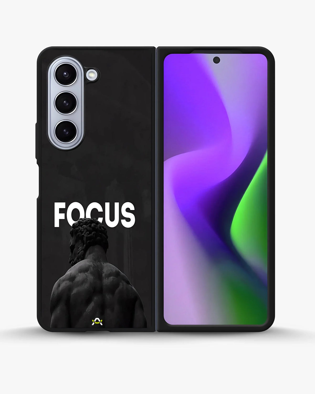 Focus Statue Phone Case - Bold Black Motivational Print for iPhone, Samsung, Pixel, OnePlus & Vivo