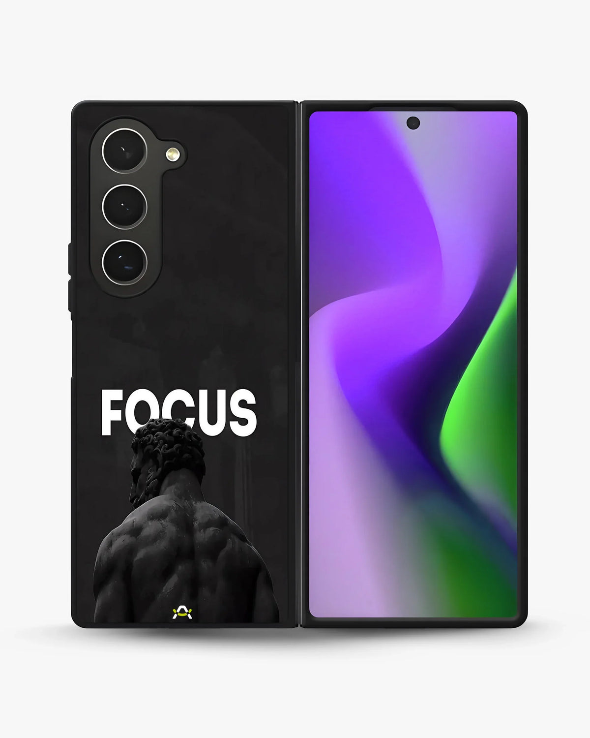 Focus Statue Phone Case - Bold Black Motivational Print for iPhone, Samsung, Pixel, OnePlus & Vivo