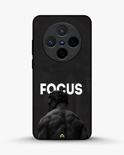 Focus Statue Phone Case - Bold Black Motivational Print for iPhone, Samsung, Pixel, OnePlus & Vivo