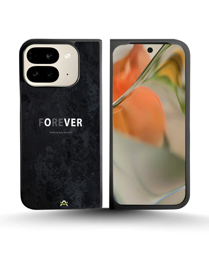 Forever Typography Phone Case - Charcoal Statement Print for iPhone, Samsung, Pixel, OnePlus & Vivo