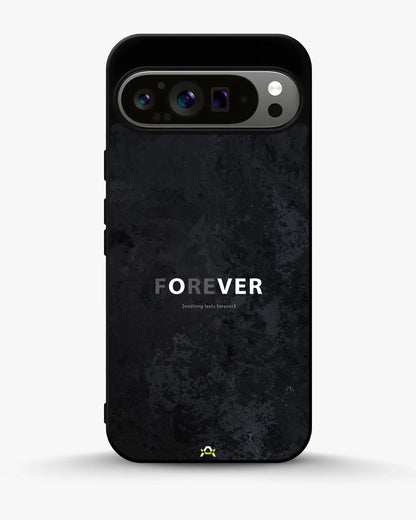 Forever Typography Phone Case - Charcoal Statement Print for iPhone, Samsung, Pixel, OnePlus & Vivo