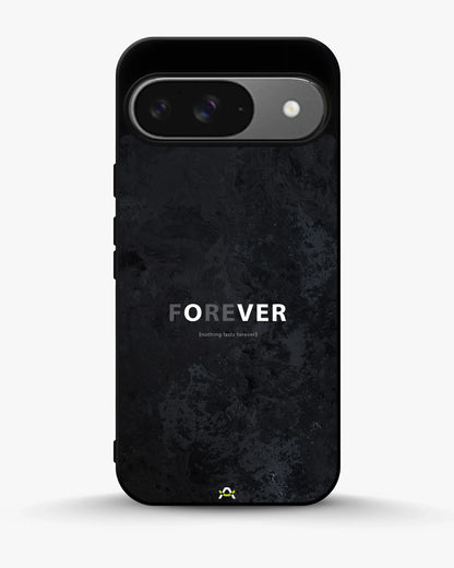 Forever Typography Phone Case - Charcoal Statement Print for iPhone, Samsung, Pixel, OnePlus & Vivo