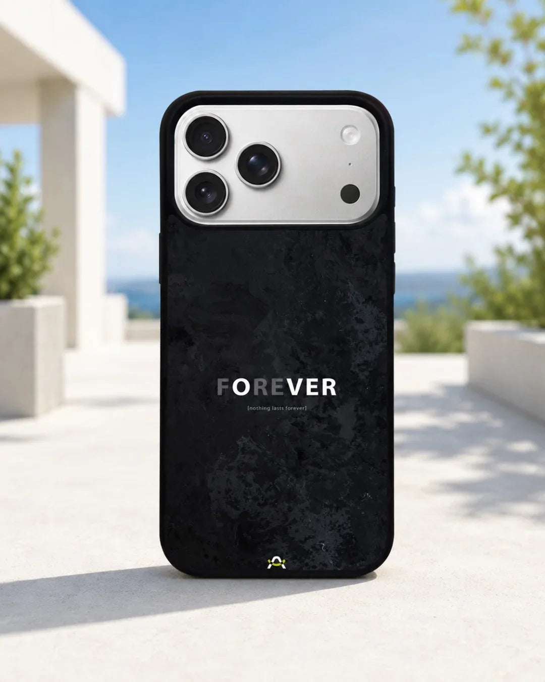 Forever Typography Phone Case - Charcoal Statement Print for iPhone, Samsung, Pixel, OnePlus & Vivo